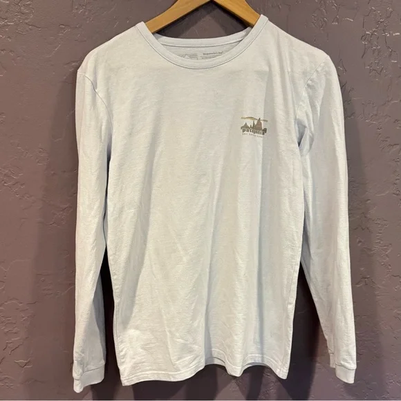 Patagonia Women's Light Blue Responsibili-tee Long Sleeve Tee - S - Picture 1 of 3